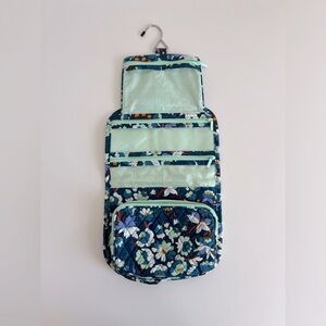 Vera Bradley Mini Jewelry Travel Organizer | Navy with Mint & Blue Flowers